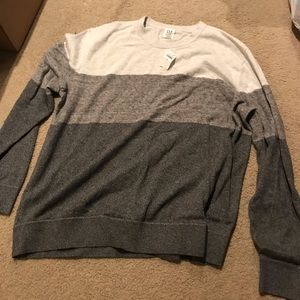 GAP Crewneck Grey and White Sweatshirt Sweater XL